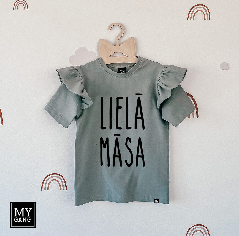 T-shirt with frills MAZĀ/LIELĀ MĀSA