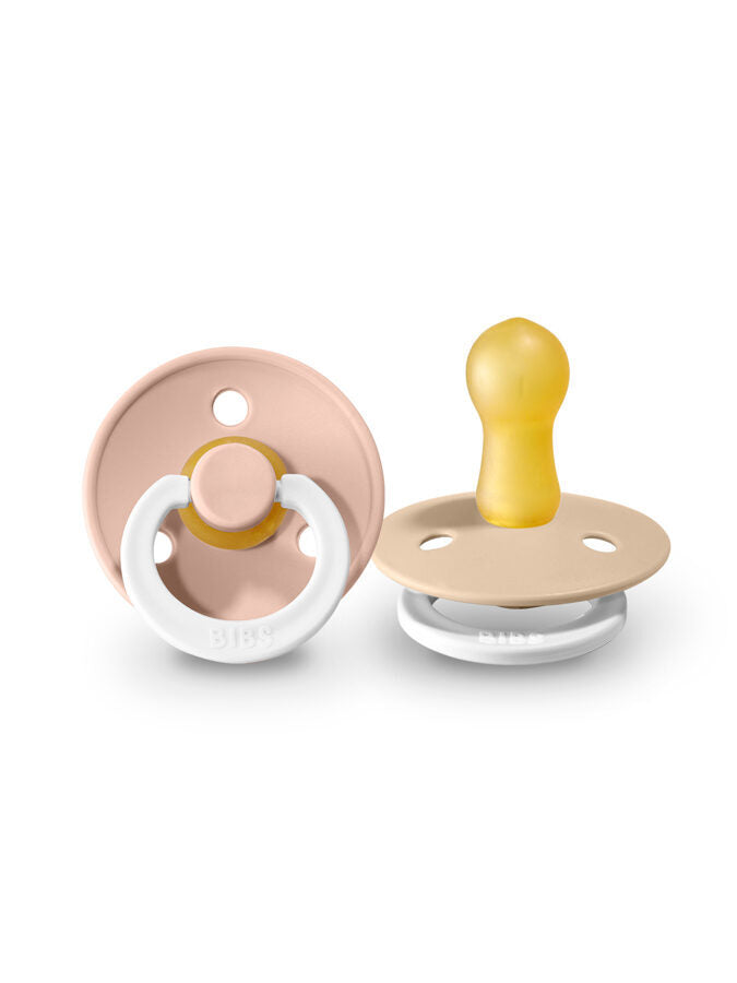 BIBS COLOR NIGHT night-reflective pacifiers 2 pcs. 18-24 months (blush night/vanilla night)