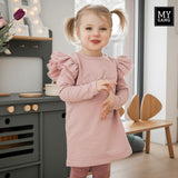 Sweatshirt dress with frills DŪDIŅA