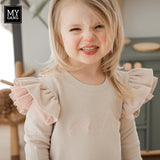 Sweatshirt dress with frills DŪDIŅA
