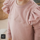 Sweatshirt dress with frills DŪDIŅA