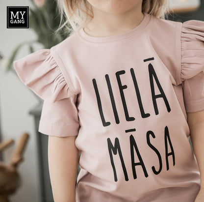 T-shirt with frills MAZĀ/LIELĀ MĀSA