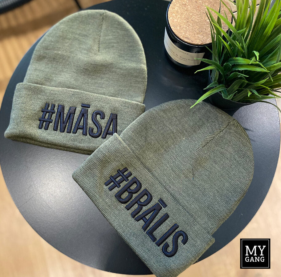 Knitted hat #BRĀLIS/MĀSA